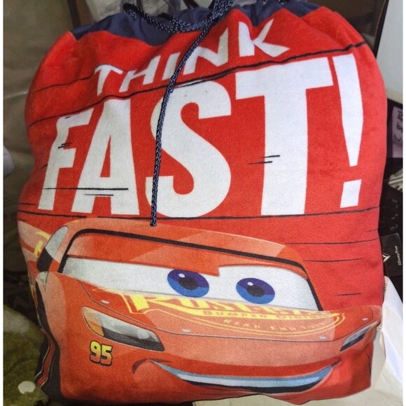 Jay Franko Disney Pixar Cars Lightning McQueen Slumber Sleeping Bag w Backpack - Picture 3 of 8